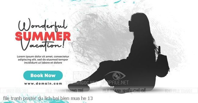 file tranh poster du lich bai bien mua he 14