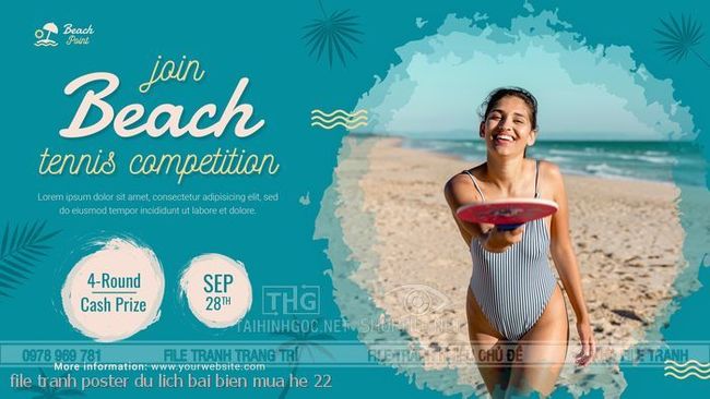 file tranh poster du lich bai bien mua he 22
