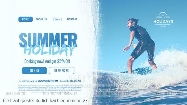 file tranh poster du lich bai bien mua he 27