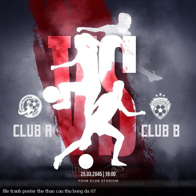 file tranh poster the thao cau thu bong da 07