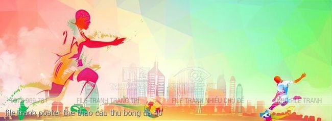 file tranh poster the thao cau thu bong da 50