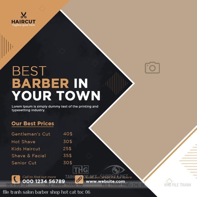 file tranh salon barber shop hot cat toc 06