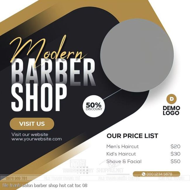 file tranh salon barber shop hot cat toc 08