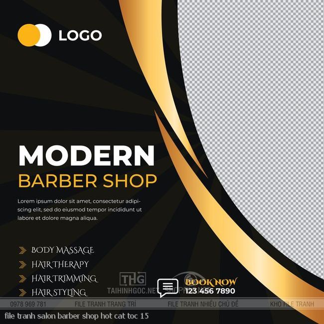 file tranh salon barber shop hot cat toc 15