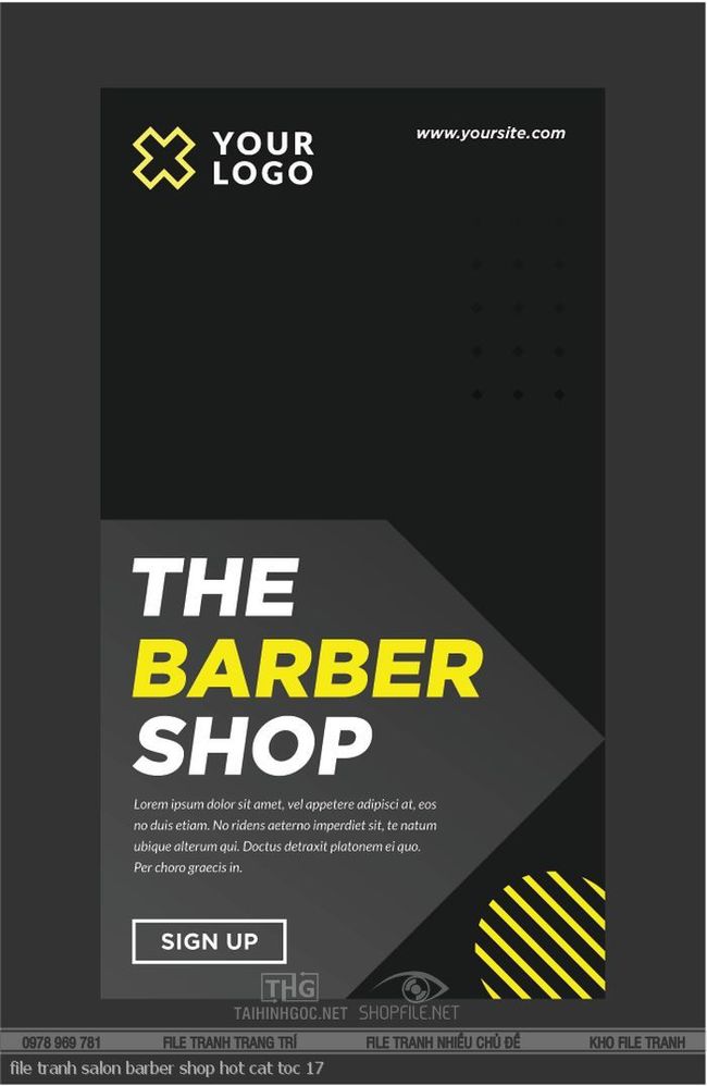 file tranh salon barber shop hot cat toc 17