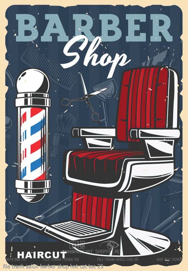file tranh salon barber shop hot cat toc 25