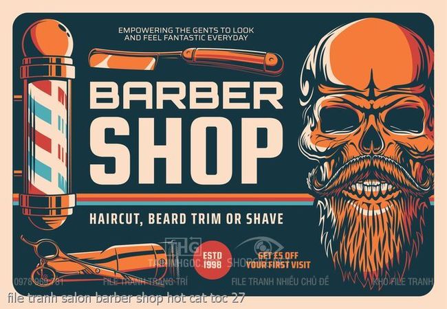 file tranh salon barber shop hot cat toc 27