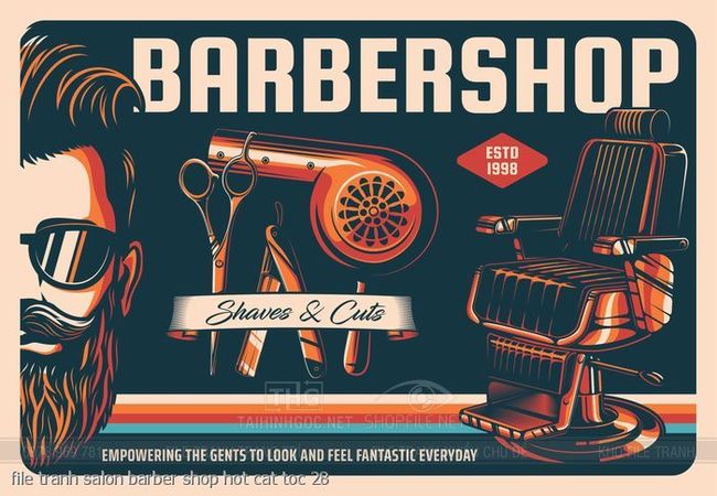 file tranh salon barber shop hot cat toc 28