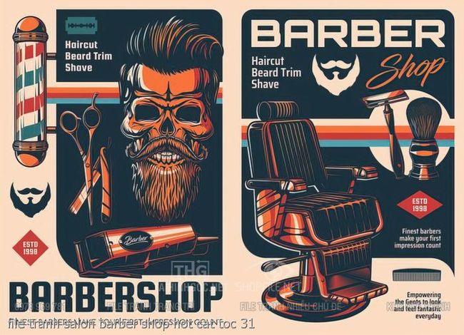 file tranh salon barber shop hot cat toc 31