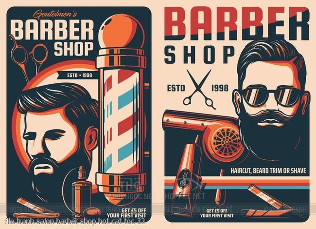 file tranh salon barber shop hot cat toc 32
