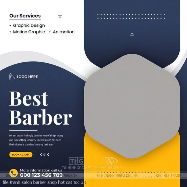file tranh salon barber shop hot cat toc 33