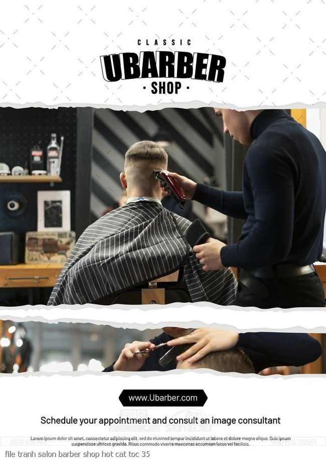 file tranh salon barber shop hot cat toc 35