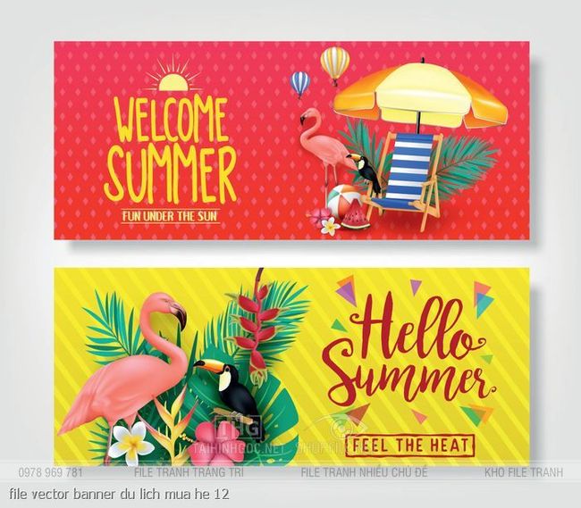 file vector banner du lich mua he 12