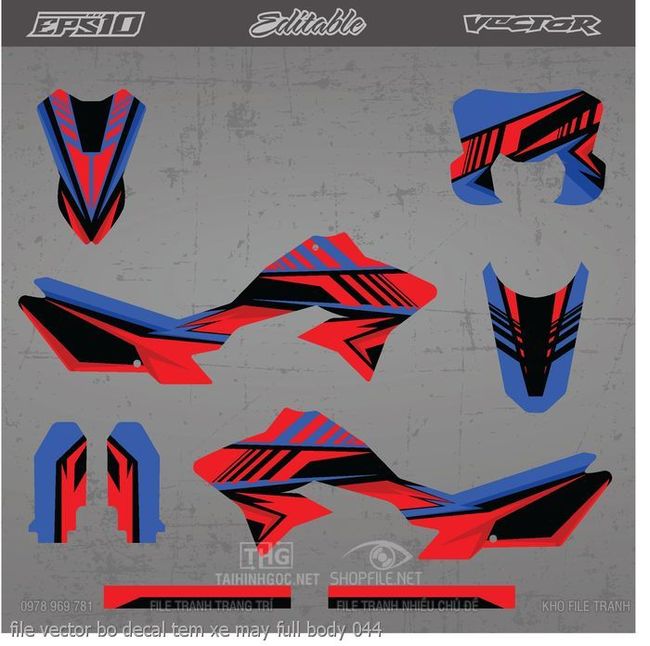 file vector bo decal tem xe may full body 044