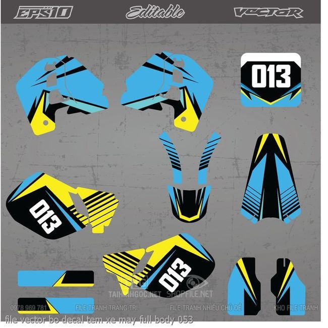 file vector bo decal tem xe may full body 053