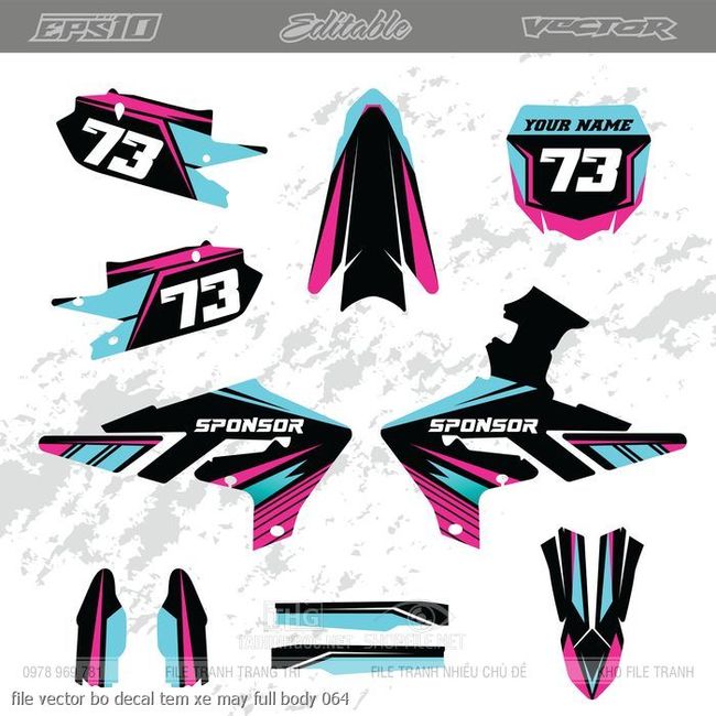 file vector bo decal tem xe may full body 064