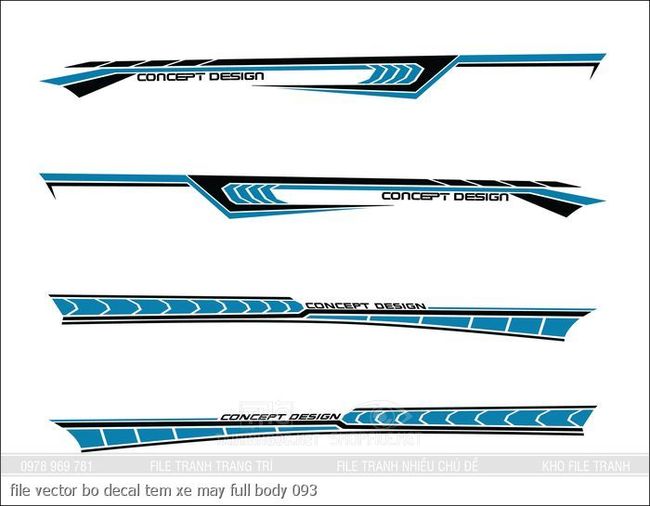 file vector bo decal tem xe may full body 093