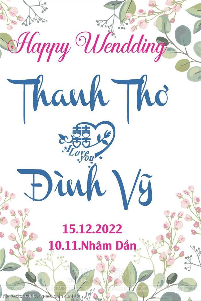 file vector cdr bang ten dam cuoi 17