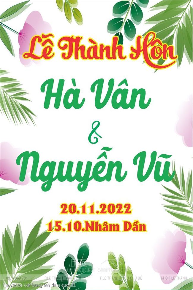 file vector cdr bang ten dam cuoi 21