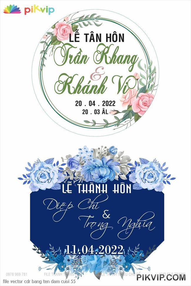 file vector cdr bang ten dam cuoi 55