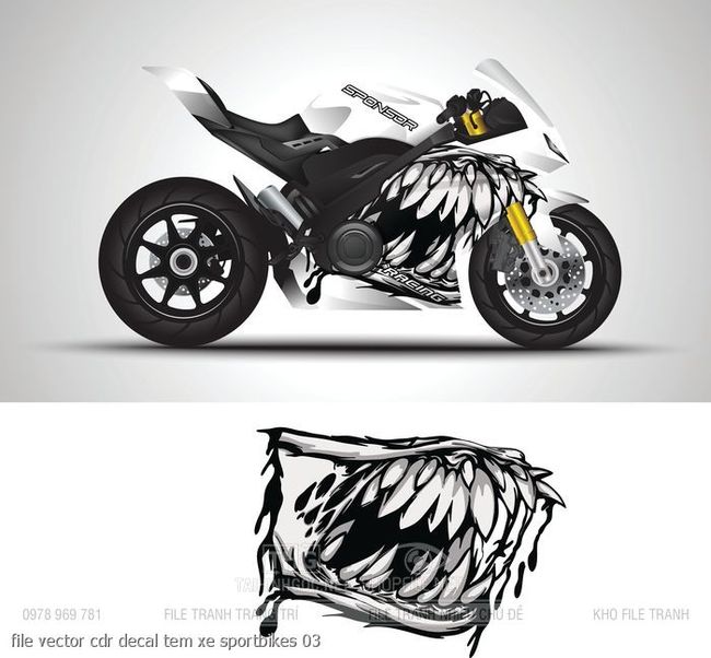 file vector cdr decal tem xe sportbikes 03