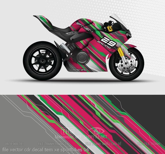 file vector cdr decal tem xe sportbikes 06