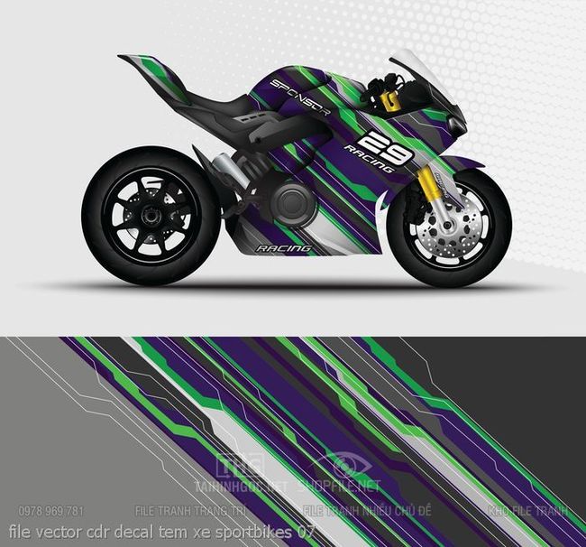 file vector cdr decal tem xe sportbikes 07
