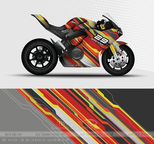 file vector cdr decal tem xe sportbikes 08