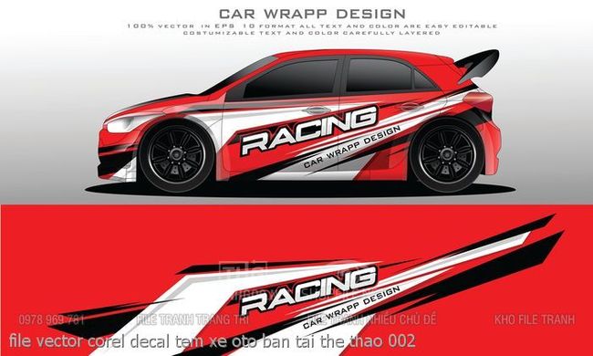 file vector corel decal tem xe oto ban tai the thao 002