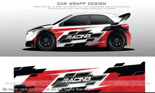 file vector corel decal tem xe oto ban tai the thao 007