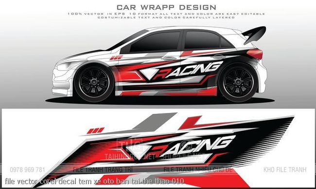 file vector corel decal tem xe oto ban tai the thao 010