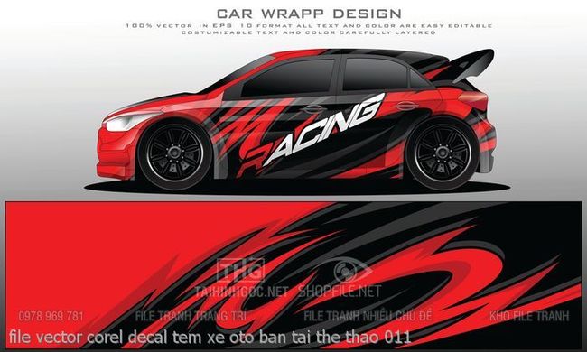 file vector corel decal tem xe oto ban tai the thao 011