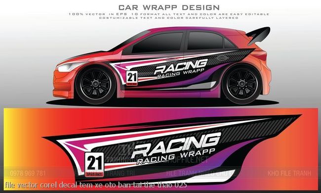 file vector corel decal tem xe oto ban tai the thao 025