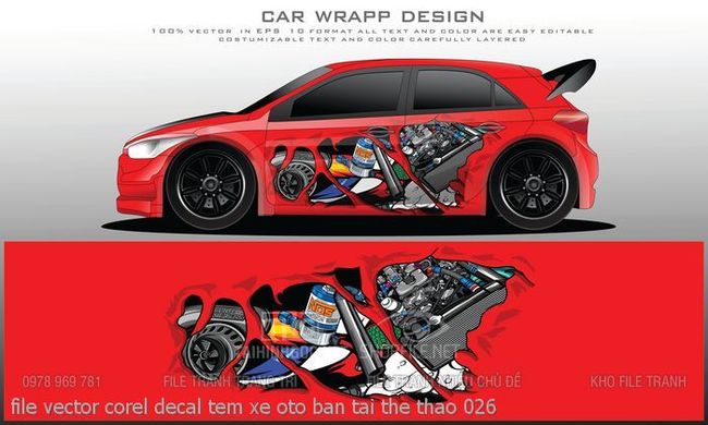 file vector corel decal tem xe oto ban tai the thao 026