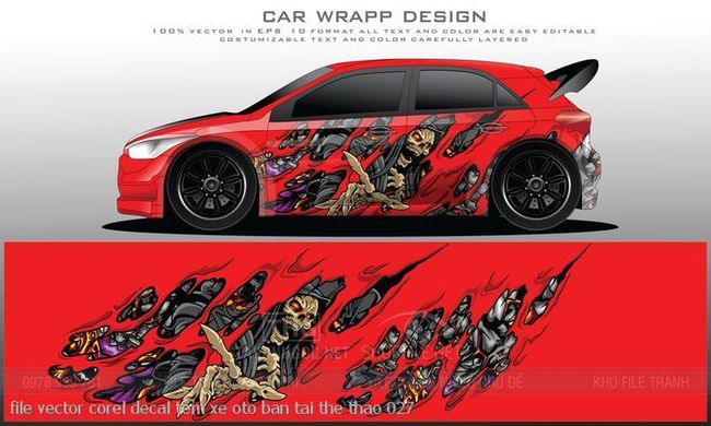 file vector corel decal tem xe oto ban tai the thao 027