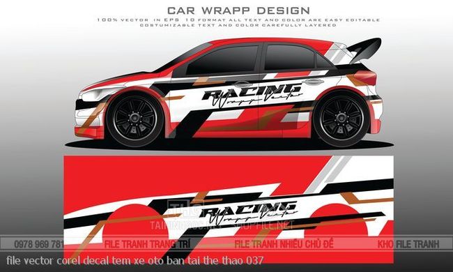 file vector corel decal tem xe oto ban tai the thao 037