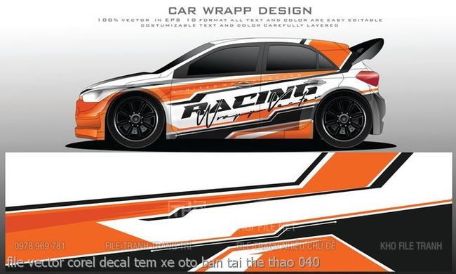 file vector corel decal tem xe oto ban tai the thao 040