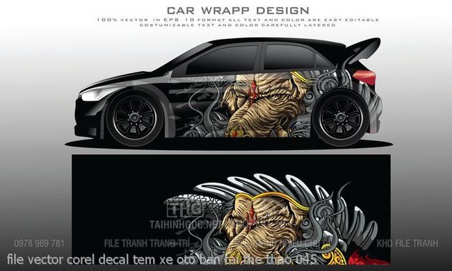 file vector corel decal tem xe oto ban tai the thao 045