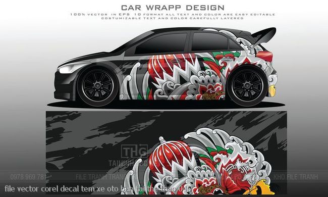 file vector corel decal tem xe oto ban tai the thao 046