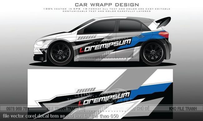 file vector corel decal tem xe oto ban tai the thao 050