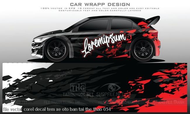 file vector corel decal tem xe oto ban tai the thao 054