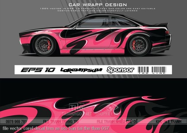 file vector corel decal tem xe oto ban tai the thao 057