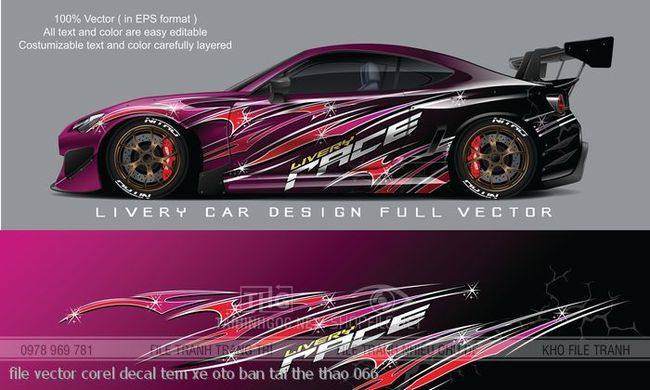 file vector corel decal tem xe oto ban tai the thao 066