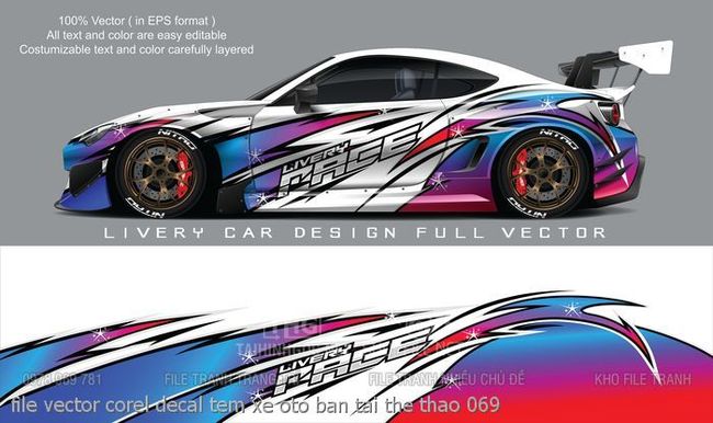 file vector corel decal tem xe oto ban tai the thao 069