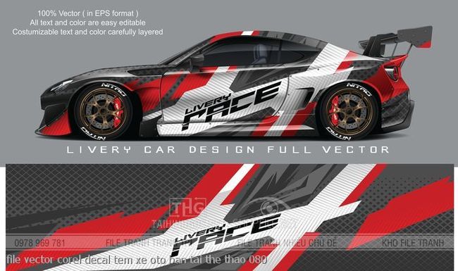 file vector corel decal tem xe oto ban tai the thao 080