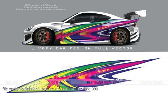 file vector corel decal tem xe oto ban tai the thao 089
