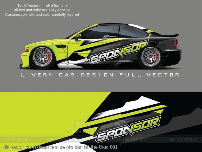 file vector corel decal tem xe oto ban tai the thao 091