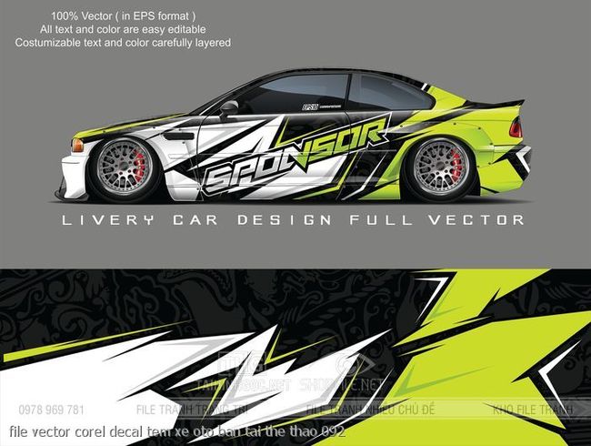 file vector corel decal tem xe oto ban tai the thao 092