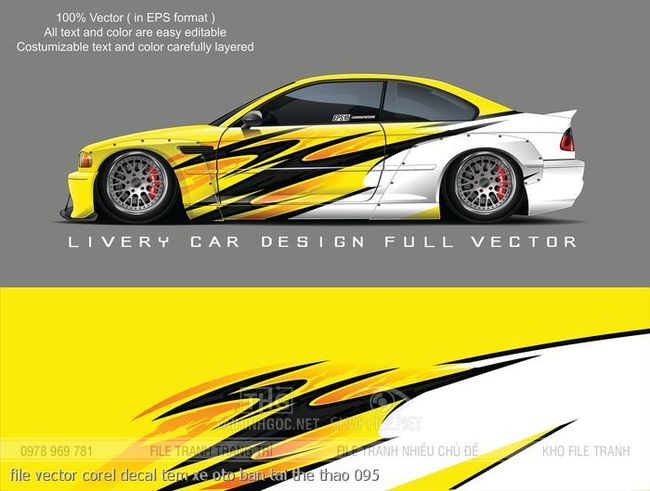 file vector corel decal tem xe oto ban tai the thao 095