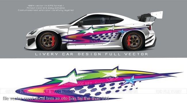 file vector corel decal tem xe oto ban tai the thao 096
